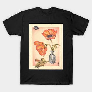 loose poppies in poison jar T-Shirt